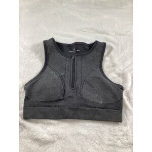 Offline By Aerie Womens Most Support Zip Front Sports Bra L/G wash Black Yoga